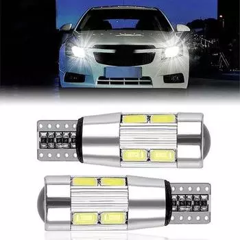 2 шт. T10 W5W 5630 10 светодиодов Canbus без ошибок, автомобильная лампа с боковой клиновидной шириной