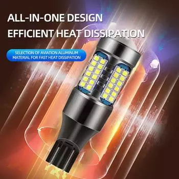 2 шт. T15 2016 54SMD W16W WY16W Сигнальная лампа Автомобильная лампа заднего хода Резервный стояночный свет 12 В Белый Янтарный 12 В 2PCs&T15 янтарь