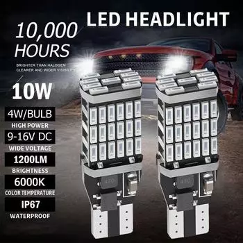 2 шт. T15 W16W 921 912 T16 902 светодиодные лампы высокой мощности 45 шт. 4014SMD супер яркие 1200LM для замены фонарей заднего хода автомобиля белые белый