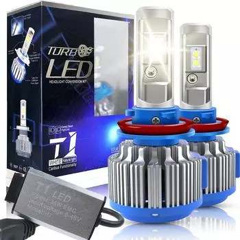 2 шт. T1 Led H1 H3 H4 H7 H11 H13 9004 9005 9006 9007 881 автомобильные фары противотуманные фары 70 Вт 14000LM автомобильные лампы белые 6000K H1 белый