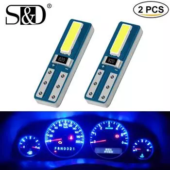 2 шт. T5 светодиодная лампа W3W W1.2W светодиодная лампа Canbus для салона автомобиля, индикатор потепления приборной панели, клин, автомобильная лампа для приборов красный