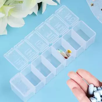 2 шт. таблетки, держащие прямоугольные удобные хорошие герметичные контейнеры для таблеток, ювелирные изделия, футляры для таблеток прозрачный