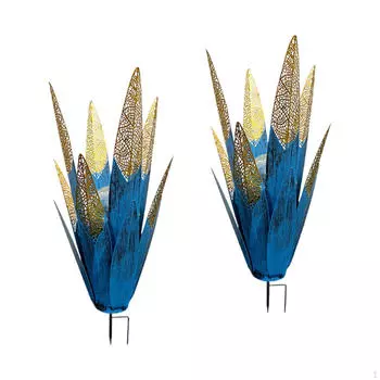 2 шт. текила, деревенская скульптура, украшение для газона с солнечным круглым светом, реалистичная высота 16,73 дюйма