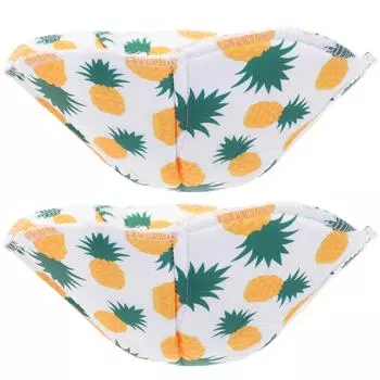 2 шт. Термодержатель для миски, чайник, противоскользящее покрытие, изоляционные прокладки, чехол для горячей посуды, полиэстер, хлопок, подходит для использования в микроволновой печи детьми жёлтый