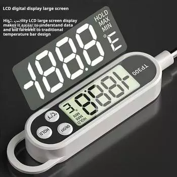 2 шт. термометр для еды водонепроницаемый цифровой термометр с длинным зондом из нержавеющей стали ЖК-дисплей с подсветкой кухонный инструмент для приготовления пищи на гриле выпечки 2pcs