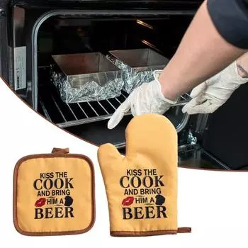 2 шт. термостойкие перчатки для микроволновой печи ультра-толстые нескользящие нескользящие прихватки для выпечки и приготовления пищи D