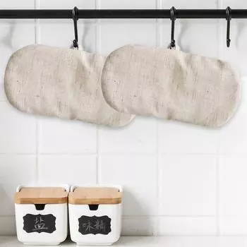 2 шт. термостойкие перчатки против ожогов утолщенные перчатки с кончиками пальцев моющиеся прихватки для выпечки 2Pcs