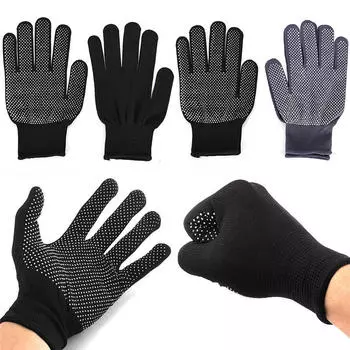 2 шт. термостойкие защитные перчатки для выпрямителя для инструментов для укладки волос чёрный