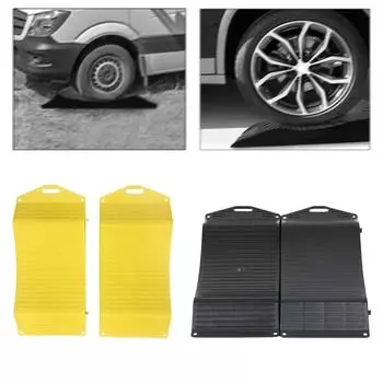 2 шт. Tire Saver Ramps подставки для шин Flat Spot Flat Wheel Protection Автомобильные аксессуары Противоскользящие подставки для шин Пандусы для путешествий на автомобиле чёрный