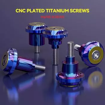 2 шт., титановые, с ЧПУ, крышка номерного знака мотоцикла, винт, отверстия, пластина, аксессуары для скутера для электромотоцикла, часть M5/M6 A