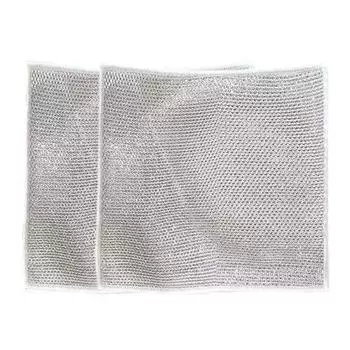 2 шт., ткань для чистки, трудосберегающая проволока, тряпка для мытья посуды с тонкими отверстиями, тряпка для чистки кастрюли для домашней кухни