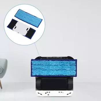 2 шт., ткань для подметальной машины, износостойкая, мягкая, моющаяся, аксессуары для робота-протирщика, сменные накладки для швабры, прямоугольные подушечки для iRobot Braava Jet Mop 240 241 245 синий
