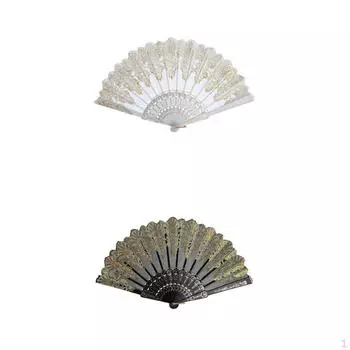 2 шт. ткань складной веер для свадьбы