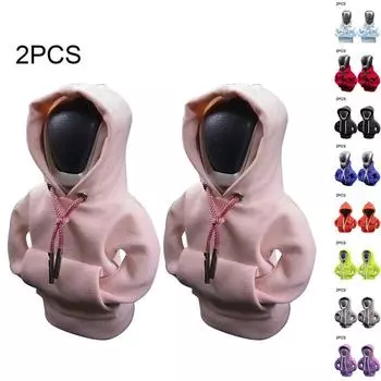 2 шт. толстовка с ручкой переключения передач автомобиля, забавный свитер, рубашка, толстовка с капюшоном, новинка для салона автомобиля красный