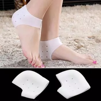 2 шт. тонкие силиконовые гелевые носки на каблуке, пористые стельки для ухода за кожей ног