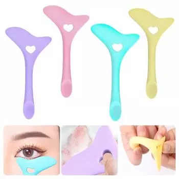2 шт. трафаретов для подводки глаз, шаблон для макияжа с крыльями для начинающих, многоцелевой силиконовый инструмент для макияжа глаз, аппликатор для туши и помады 2pcs розовый