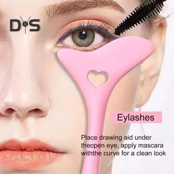 2 шт. трафаретов для подводки глаз, шаблон для макияжа с крыльями для начинающих, многоцелевой силиконовый инструмент для макияжа глаз, аппликатор для туши и помады 2pcs синий