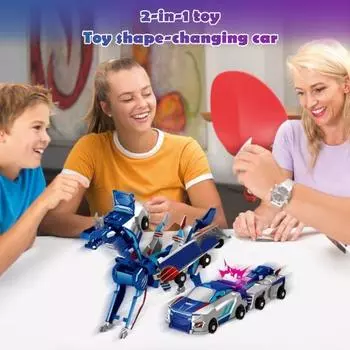 2 шт. Трансформируемый игрушечный летающий дракон, деформация при столкновении, мини-автомобиль 2 в 1, обучающий трансформирующийся механический дракон для малышей, мальчиков и девочек, подарок 2pcs