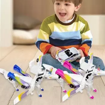 2 шт. трансформирующаяся летающая лошадь-машина игрушка для детей прочная трансформирующаяся машина-робот подарок для мальчиков и девочек на день рождения розовый