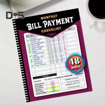 2 шт. Трекер Блокнот Финансовый Отслеживание Постановка Целей Трекер Задолженности Личный Финансовый Журнал Ежемесячный Бюджет Органайзер 2pcs