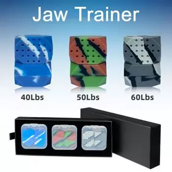 2 шт., тренажер для челюсти для мужчин и женщин, 3 уровня сопротивления, силиконовый тренажер для челюсти, мощный тренажер для челюсти для начинающих, таблетки, профессиональный тренажер для жевательных мышц 2pcs серый