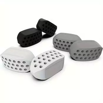 2 шт. Тренажер для линии челюсти, силиконовый тренажер для линии челюсти для мужчин и женщин, тренажер для линии челюсти, мощный скульптор линии челюсти для начинающих чёрный