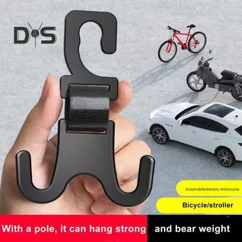 2 шт. U-образный крючок для автомобильного подголовника, держатель для сумки, стильный удобный крючок для сиденья, простая установка, авто крючки для сиденья чёрный