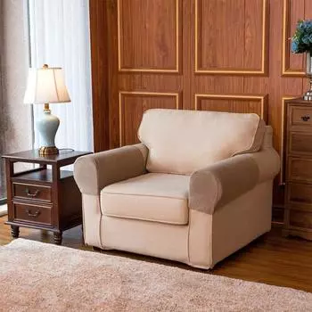 2 шт. удобные чехлы на подлокотники, противоскользящие, универсальные, удобные, легко растягивающиеся, защита подлокотников для дивана для гостиной темно-серого