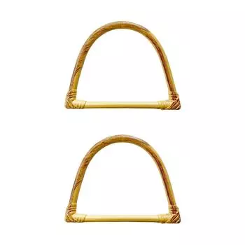 2 шт. Удобные Практичные Пластиковые Плетеные Ротанговые Ручки Запасные Аксессуары Для Больших Сумок и Пляжных Сумок S