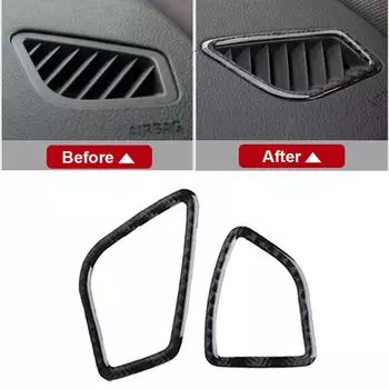 2 шт., углеродное волокно, автомобильная розетка для кондиционера, декоративная наклейка для BMW 3 серии F30 3GT F34 2013-2018, декор A