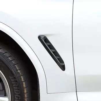 2 шт. углеродное волокно глянцевое/матово-черное для BMW X3 G01 X4 G02 2018-2024 автомобильный ABS хромированный боковой воздухозаборник отделка автомобильные аксессуары