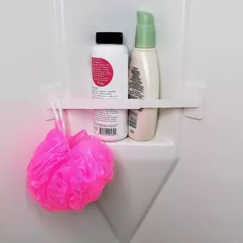 2 шт. угловой держатель для душа, угловой душевой уголок для автофургона, регулируемая, простая в установке стойка, настенное крепление, компактная полка для душа, ограждение 2pcs