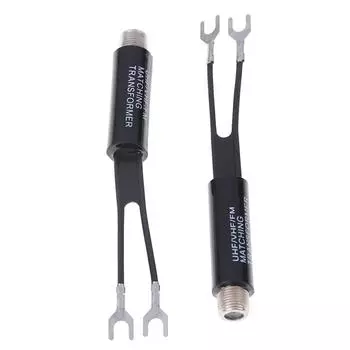 2 шт. UHF/VHF/Fm/TV F кабель 75-300 Ом, балун, соответствующий адаптер трансформатора антенны