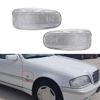 2 шт. Указатели поворота боковые с линзой без лампочки для Mercedes-Benz A2108200921