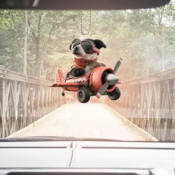 2 шт., украшение для собаки, акриловый самолет, собака, подвесное украшение, плоский щенок, животное, подвеска на Рождество