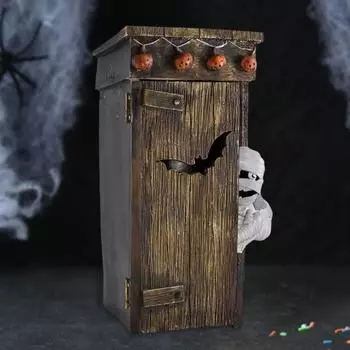 2 шт. украшение для туалета в виде мумии анимированная говорящая мумия туалет снаружи дома жуткий деревянный