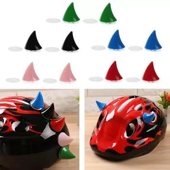2 шт., украшение в виде рога дьявола, мотоциклетный шлем, украшение на присоске, аксессуары «сделай сам»