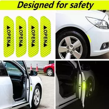 2 шт. украшения автомобиля, светоотражающая наклейка на дверь, предупреждающая наклейка, наклейка против столкновений, наклейка на открытую дверь, подсказка на открытие двери, светоотражающая наклейка 1
