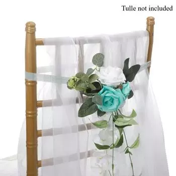 2 шт. украшения для церковной скамьи украшения для свадебного прохода для свадебной церемонии украшения свадебных стульев цветы для декора свадебного прохода фиолетовый