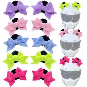 2 шт. украшения для мотоциклетного шлема бабочка узел уши мото шлем для езды на лыжах для езды на лыжах шлем наклейки аксессуары розы красного