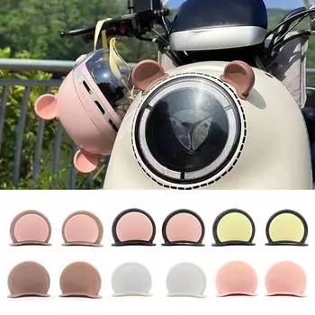 2 шт. украшения для мотоциклетного шлема медвежьи уши наклейки для электрического шлема велосипеда декор милые разноцветные аксессуары для мотоциклетных шлемов #468953 01