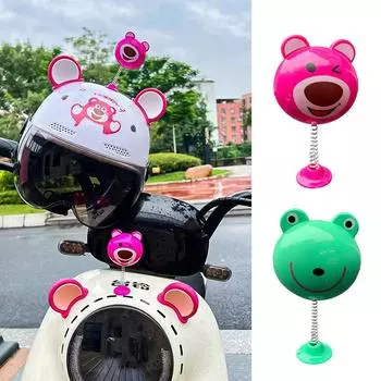 2 шт. украшения для мотоциклетного шлема милый медведь наклейки для электрического велосипедного шлема декор милые разноцветные аксессуары для мотоциклетных шлемов #468951 B