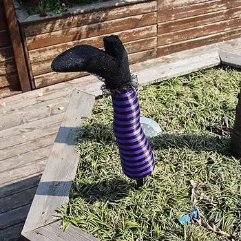 2 шт. украшения на Хэллоуин, ноги злой ведьмы, перевернутые ноги злого волшебника с ботинком, стойкой для украшения двора, газона, сада, реквизит