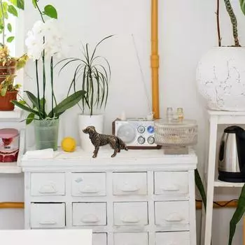 2 шт. Украшения Скульптура Пастушья Собака Украшение Винтажная Латунная Статуэтка 4.4X3cm