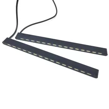2 шт. Ультратонкая автомобильная противотуманная полоса Белый светодиод ДХО Вождение Дневной ходовой свет Лампа