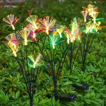 2 шт., уличные садовые солнечные фонари, дизайн бабочки, автоматическое включение/выключение, водонепроницаемые беспроводные солнечные лампы с изменением цвета, ландшафтное освещение