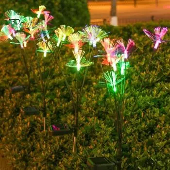 2 шт., уличные садовые солнечные фонари, дизайн бабочки, автоматическое включение/выключение, водонепроницаемые беспроводные солнечные лампы с изменением цвета, ландшафтное освещение 2pcs