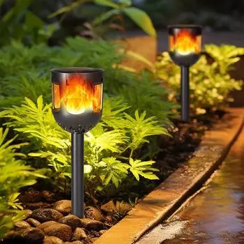 2 шт., уличный светодиодный светильник на солнечных батареях, водонепроницаемый, работающий на солнечной энергии, светильник для украшения сада, двора, лужайки, ландшафта, дорожки, солнечный свет 1pc lamp