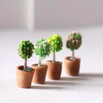 2 шт. уникальная тонкая работа подарок маленький детский кукольный домик модель игрушка для растений в горшках миниатюра