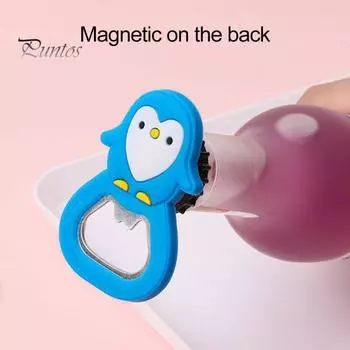 2 шт. уникальный мультяшный животный яркий цвет магнит на холодильник открывалка для консервных банок магнитная открывалка для пива, газировки и воды барные принадлежности